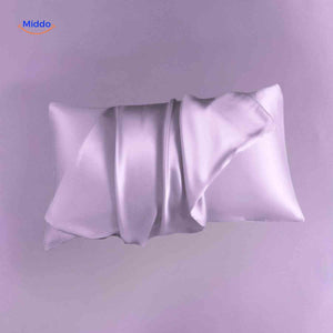taie d'oreiller en satin lilas, douceur soyeuse et protection des cheveux