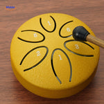 collection de tambours à langues acier compacts disponibles en cinq couleurs