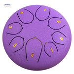 tambour à langues acier en coloris violet, instrument relaxant aux tons accordés