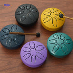 pack variété de tambours à langues acier en ensemble musical multicolore