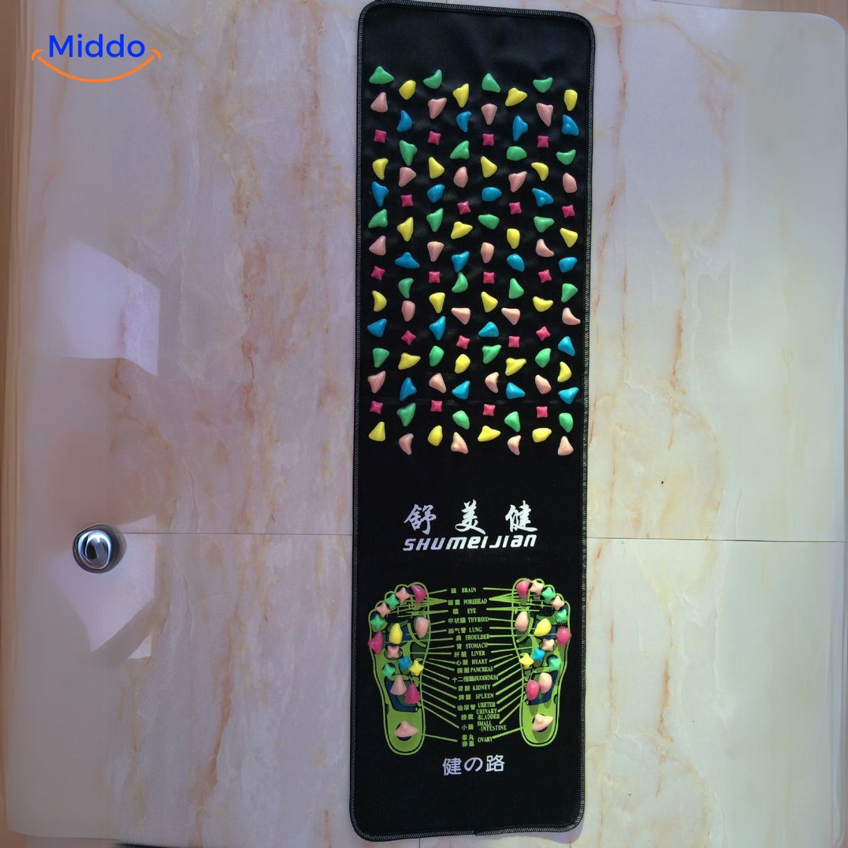 tapis d'acupression avec points de santé pour une thérapie naturelle des pieds