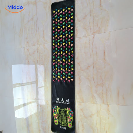 tapis d'acupression utilisé pour la stimulation et la détente des pieds