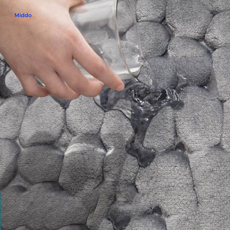 tapis de bain antidérapant absorbant, gros plan sur la texture et la qualité du revêtement