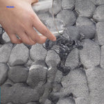 tapis de bain antidérapant absorbant, gros plan sur la texture et la qualité du revêtement