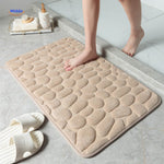 tapis de bain antidérapant absorbant coloris beige