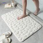 tapis de bain antidérapant absorbant coloris blanc