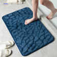 tapis de bain antidérapant absorbant coloris bleu foncé