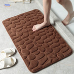 tapis de bain antidérapant absorbant coloris marron