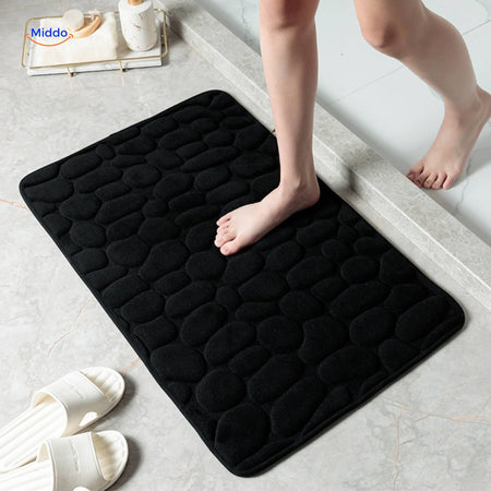 tapis de bain antidérapant absorbant coloris noir