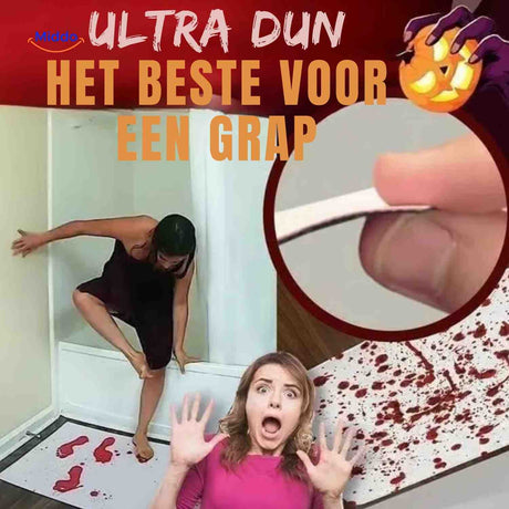 tapis de bain ultra-fin effet halloween, discret et réutilisable, idéal pour une blague terrifiante