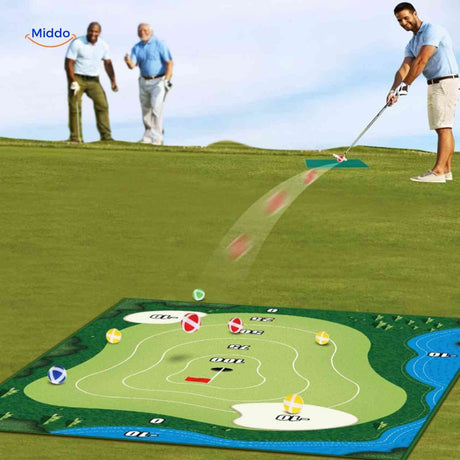 tapis de golf conçu pour adultes avec gazon réaliste pour un entraînement de swing efficace