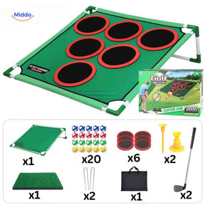 kit complet de jeu de chipping golf avec tapis et tous les accessoires
