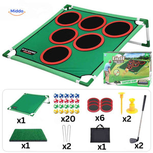 kit complet de jeu de chipping golf avec tapis et tous les accessoires