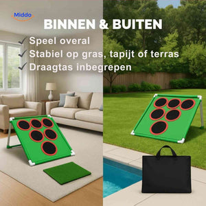 tapis de golf avec cibles, jouable en intérieur et en extérieur