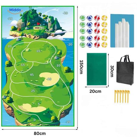 set de golf complet avec tapis d'entraînement et tous les accessoires nécessaires