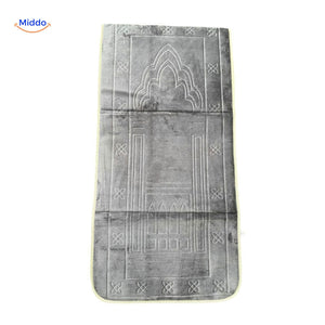 tapis de prière pliant PrayMate Fold motif bidjar coloris gris clair, doux et pliable