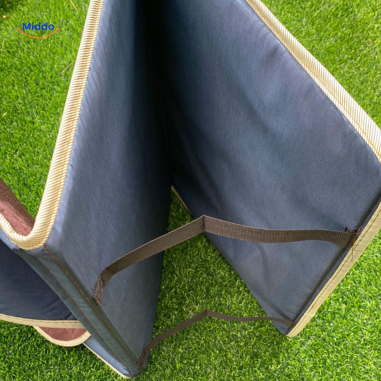 tapis de prière pliant bidjar avec poignée intégrée pour un transport facile en déplacement