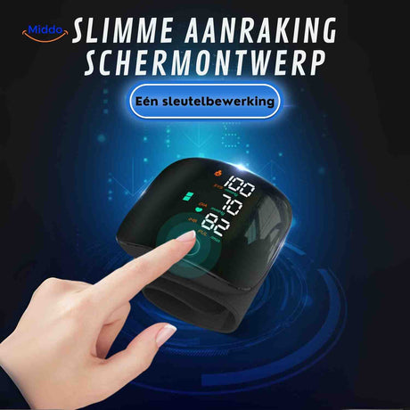 tensiomètre de poignet à écran tactile pour une navigation intuitive des mesures