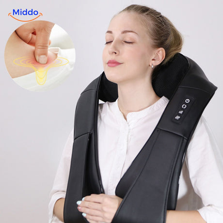 têtes de massage rotatives pour un pétrissage profond de la nuque et des épaules
