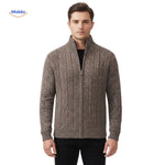 thermoknit vest heren volledige vooraanzicht bruin www.middo.nl
