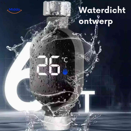 thermomètre de robinet étanche avec affichage LED résistant aux éclaboussures d'eau