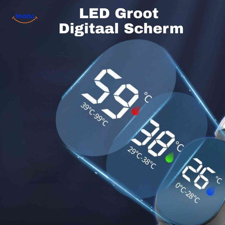thermomètre de robinet LED avec grand écran numérique pour contrôle optimal de la température