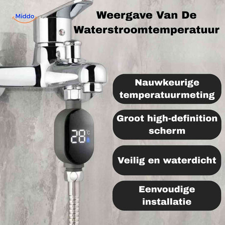 thermomètre de robinet pour une mesure précise de la température de l'eau au degré près