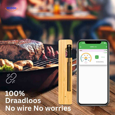 thermomètre à viande 100 % sans fil pour griller sans contrainte avec pilotage par application
