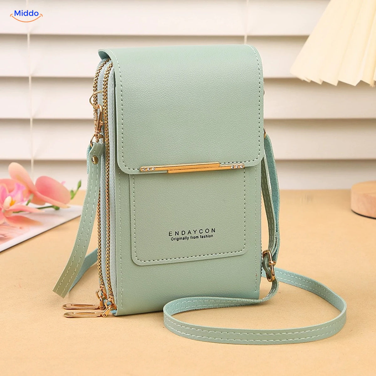 Sac bandoulière téléphone TouchScreenGo, vert