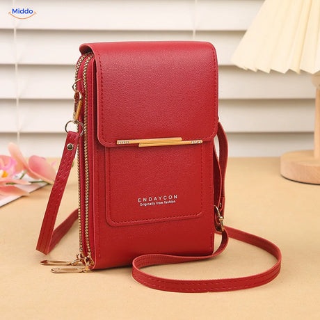 Sac bandoulière téléphone TouchScreenGo, rouge