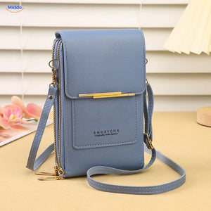 Sac bandoulière téléphone TouchScreenGo, bleu