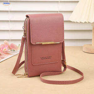 Sac bandoulière téléphone TouchScreenGo, rose foncé