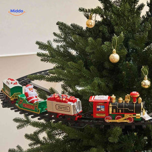 train de noël sur circuit de 90 cm faisant le tour du sapin de noël
