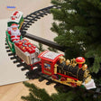 train de noël locomotive à vapeur, gros plan sur les détails de la motrice