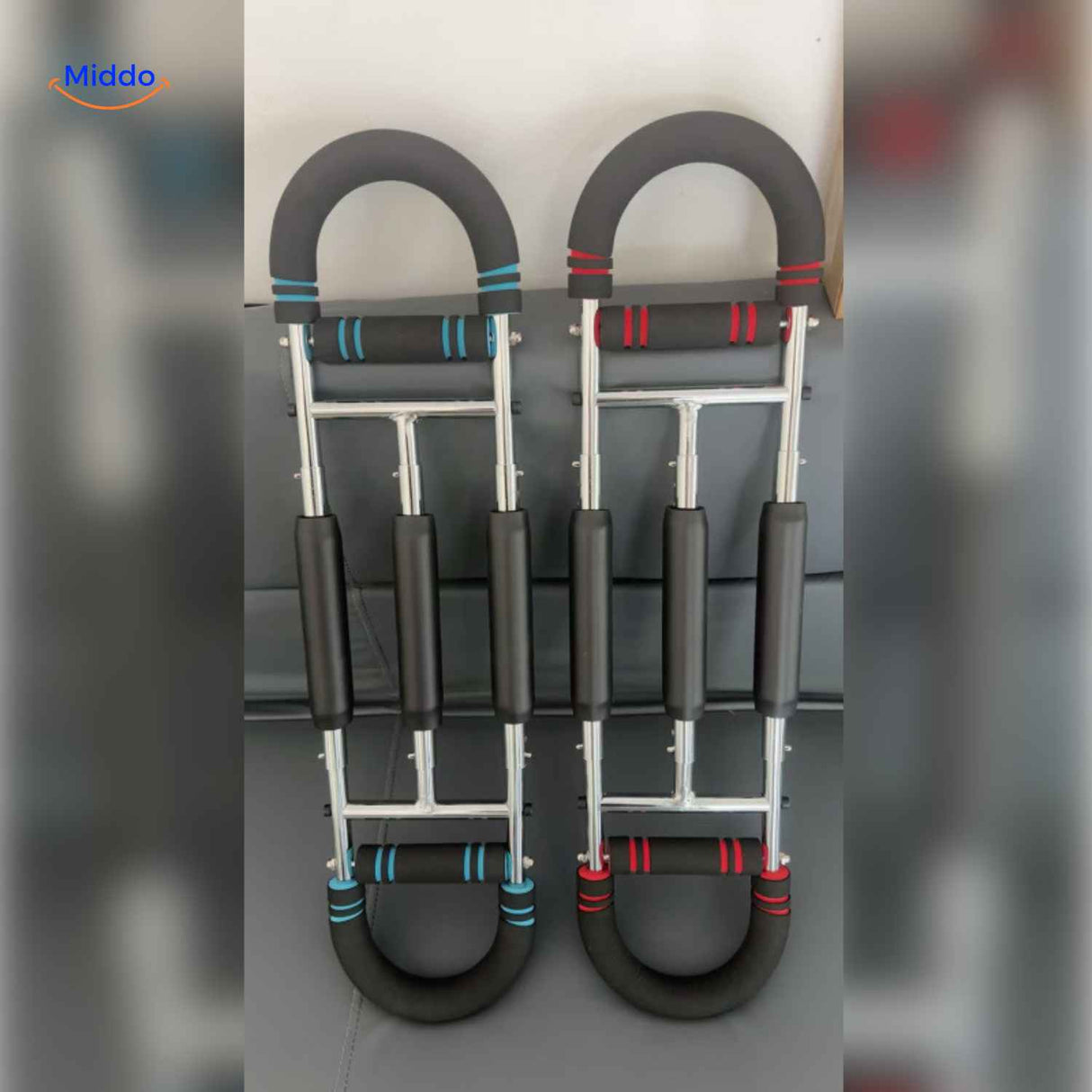 set duo de trainers bras avec poignées confort en mousse pour un entraînement complet