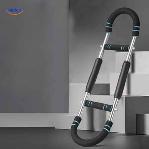 trainer bras pour fitness à domicile avec détails bleus, vue d'ensemble du produit