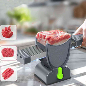 trancheuse à viande produisant des tranches fines parfaites et de la viande hachée maison