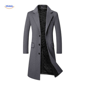 trench en laine gris avec doublure matelassée intérieure, chaleur et confort en hiver