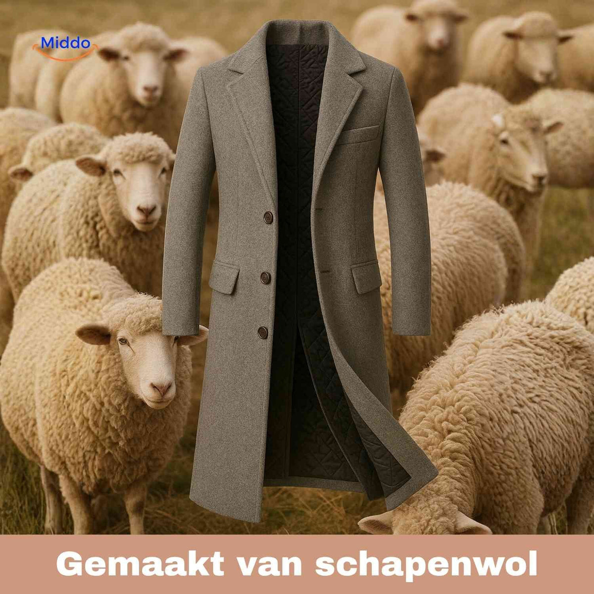 trench en laine gris pour homme, coupe classique style héritage britannique matelassé