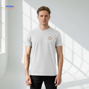 t-shirt blanc design minimaliste avec logo discret, coton respirant
