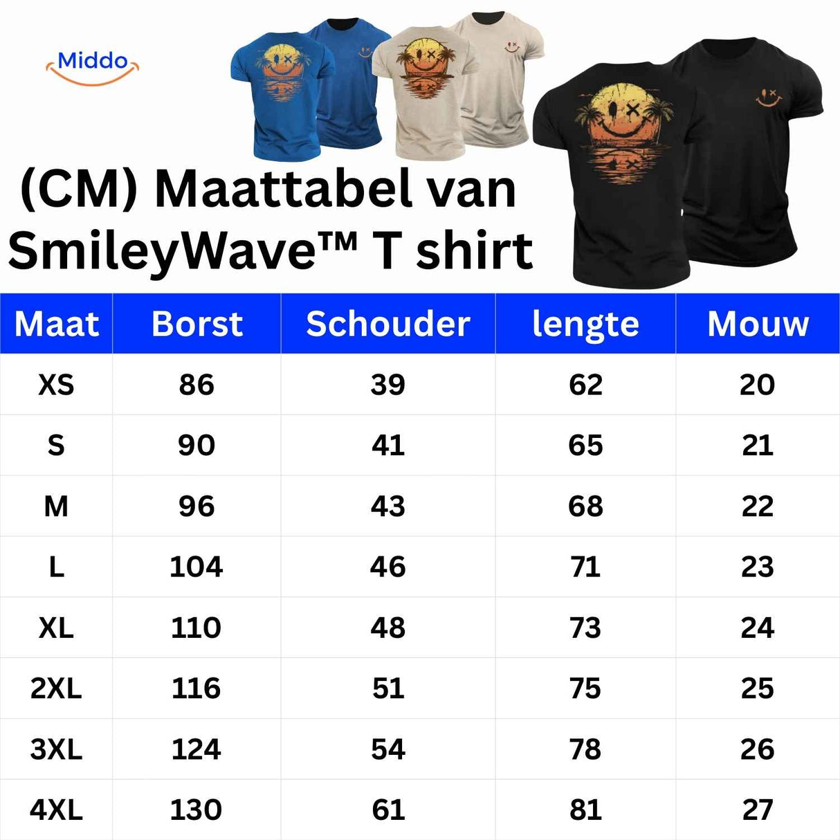 guide des tailles du t-shirt en coton, tableau des mesures pour choisir la bonne coupe