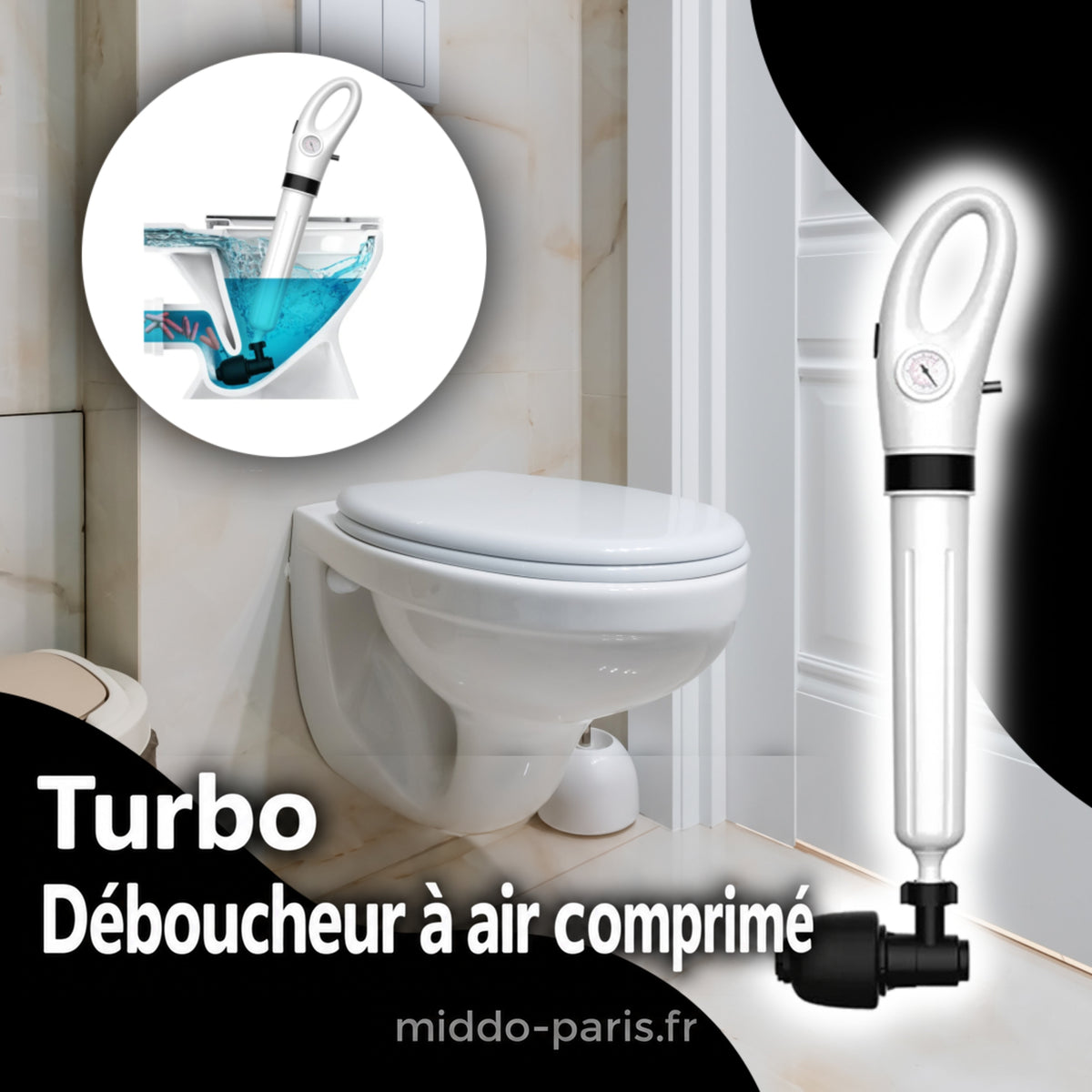 Déboucheur Turbo pour la salle de bains