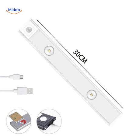 veilleuse LED USB avec détecteur de mouvement, format 60 cm, pour grands espaces et plans de travail