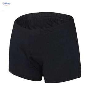 Vue de face du sous-short de vélo noir