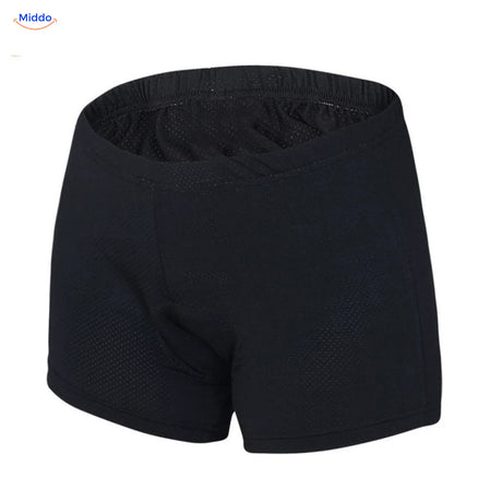 Vue de face du sous-short de vélo noir