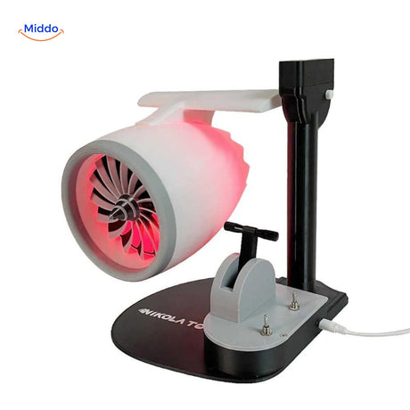 jetfan ventilateur de bureau multifonction avec flamme de queue rouge décorative