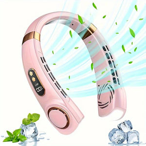 ventilateur de cou rose compact et léger pour un rafraîchissement rapide au quotidien