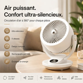 face avant du ventilateur silencieux avec les commandes de vitesse et modes