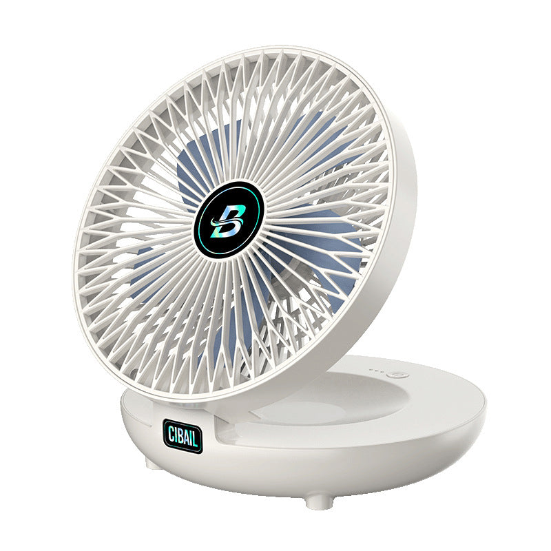ventilateur silencieux coloris blanc sur fond blanc, vue de face