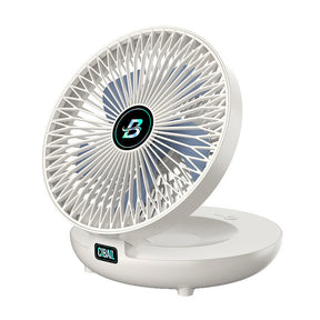 ventilateur silencieux coloris blanc sur fond blanc, vue de face
